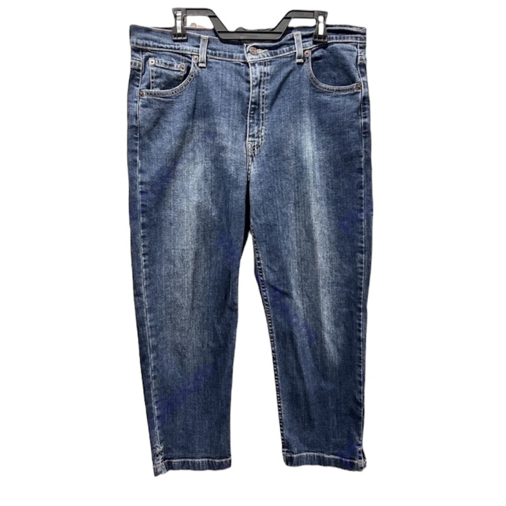 Levi's Strauss Signature Stretch cropped length Jeans Split Hem Size 16